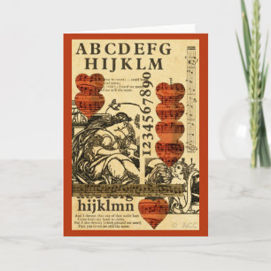 Cartão De Festividades Corações de música namorados