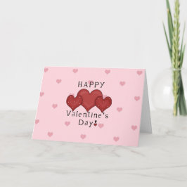 Cartão De Festividades Corações de São Valentim