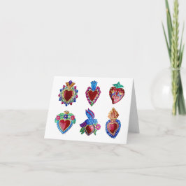 Cartão De Festividades Corações de Valentin Mexicanos