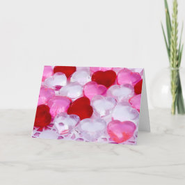 Cartão De Festividades Corações de vidro IV