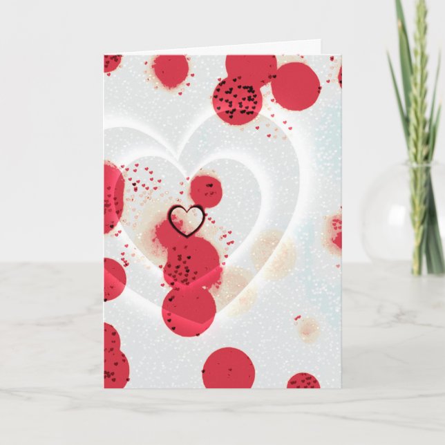 Cartão De Festividades Corações Espalhados (Frente)