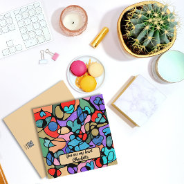 CARTÃO DE FESTIVIDADES CORAÇÕES NEUROGRÁFICAS CORES DIGITAIS