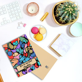 CARTÃO DE FESTIVIDADES CORAÇÕES NEUROGRÁFICAS CORES DIGITAIS