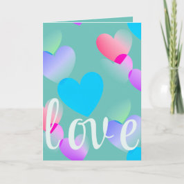 Cartão De Festividades Corações Planando Amor Personalizado Dia dos Namor