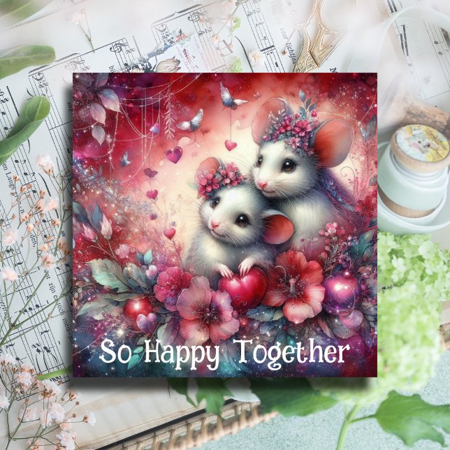 Cartão De Festividades Corações Vermelhos Cor-de-Rosa Bonitos Galentinos  (Criador carregado)