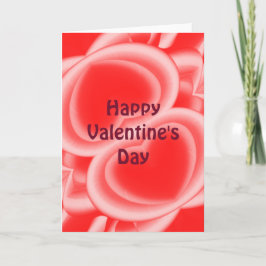 Cartão De Festividades Corações Vermelhos Espelhados