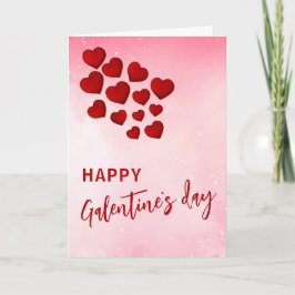 Cartão De Festividades Corações Vermelhos Feliz Dia das Galentinas Amigas
