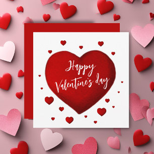 Cartão De Festividades Corações Vermelhos Feliz Dia dos Namorados