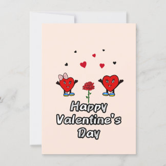 Cartão De Festividades Corações vermelhos fofos