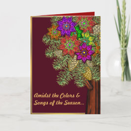 Cartão De Festividades Cores da temporada