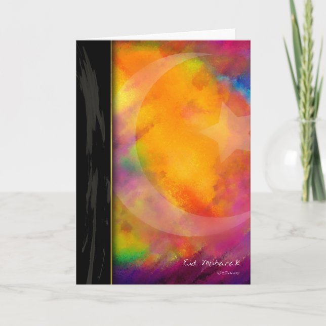 Cartão De Festividades Cores de Eid (Frente)