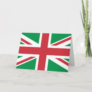 Cartão De Festividades Cores de Natal Union Jack