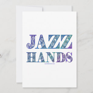 Cartão De Festividades Cores vibrantes das Jazz Hands artísticas do Slipp