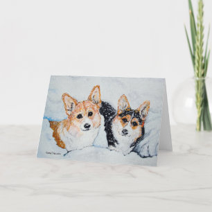 Cartão De Festividades Corgi Christmas