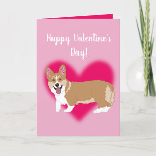 Cartão De Festividades Corgi do Dia dos Namorados 