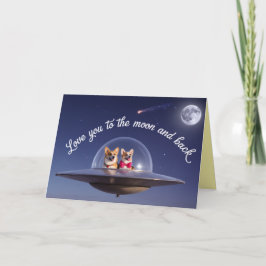 Cartão De Festividades Corgi Valentine Card