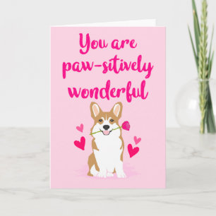 Cartão De Festividades Corgi Valentine's Day Card