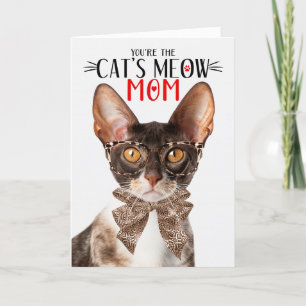 Cartão De Festividades Cornish Rex Cat para mamãe no Dia de as mães