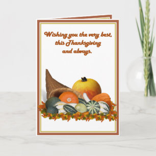 Cartão De Festividades Cornucopia com Chall Gourds