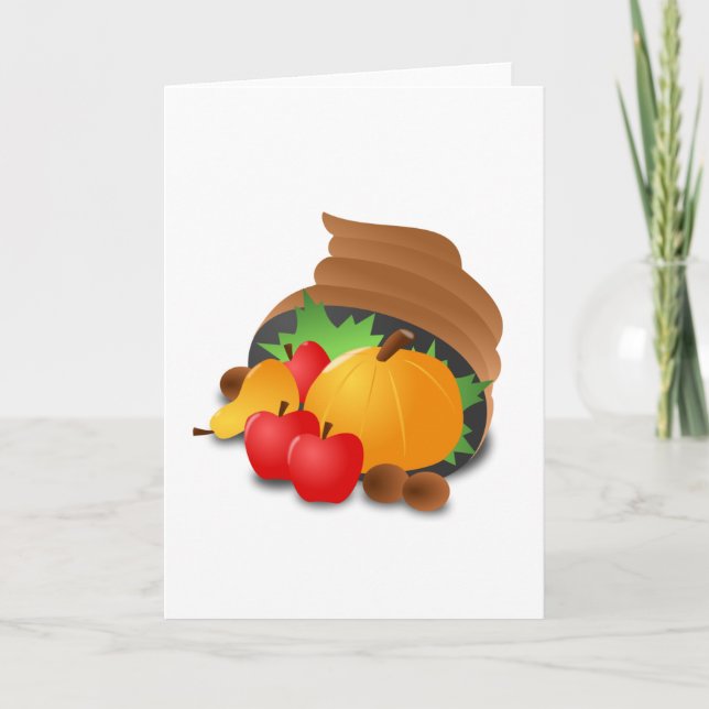 Cartão De Festividades Cornucopia de Ação de Graças (Frente)