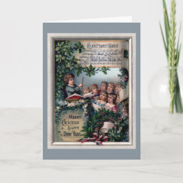 Cartão De Festividades Coro de Natal