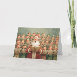 Cartão De Festividades Coro do Papai Noel