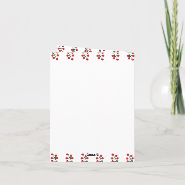 Cartão De Festividades coroa de Natal (Verso)