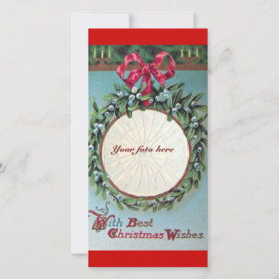 CARTÃO DE FESTIVIDADES COROA DE NATAL COM MISTLETOE