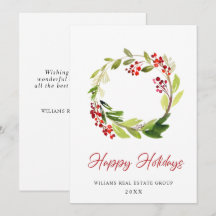 Coroa de Natal de Azevinho Festivo Saudação Corpor