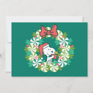 Cartão De Festividades Coroa de Natal de Hortelã Feliz Natal