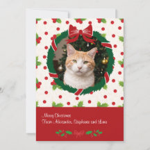 Coroa de Natal e Azevinho com Foto Personalizada d