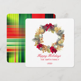 Cartão De Festividades Coroa de Natal Elegante