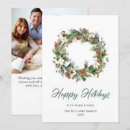 Cartão De Festividades COROA DE PINHEIRAS Natal Saudação