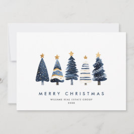 Cartão De Festividades Corporação de Natal de Pinheira Boêmia Minimalista