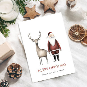 Cartão De Festividades Corporação de Natal Mínimo de Natal do Whimsical