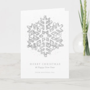 Cartão De Festividades Corporação do Floco de Neve do Silver Christmas Gl
