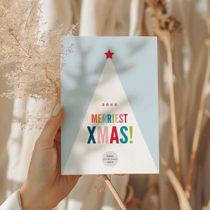 Cartão De Festividades CORPORATIVA NATAL festivo moderno árvore minimalis