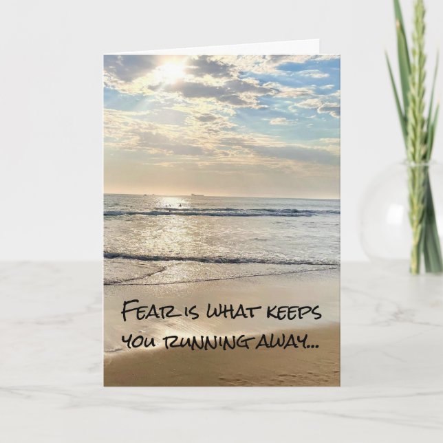 Cartão De Festividades Correndo do Poema do Amor (Frente)