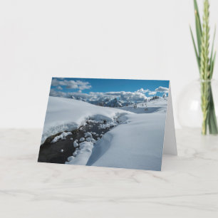 Cartão De Festividades Corrente de inverno de neve