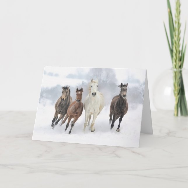 Cartão De Festividades Corridas de inverno (Frente)