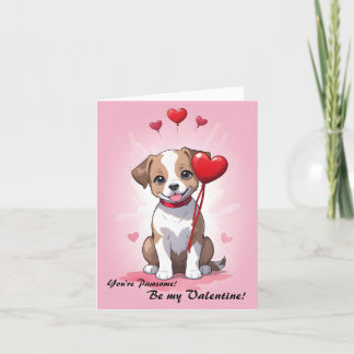 Cartão De Festividades Corte de cachorro aquarela dia dos namorados