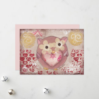 Cartão De Festividades Coruja de Férias