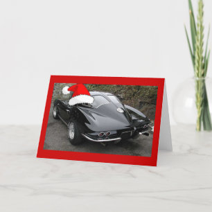 Cartão De Festividades Corvette Black Split Window/Christmas