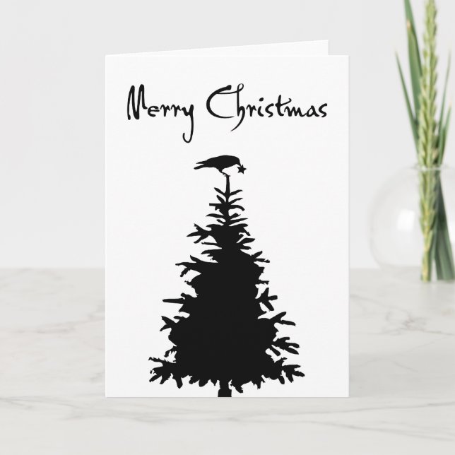 Cartão De Festividades Corvo alegre (Frente)