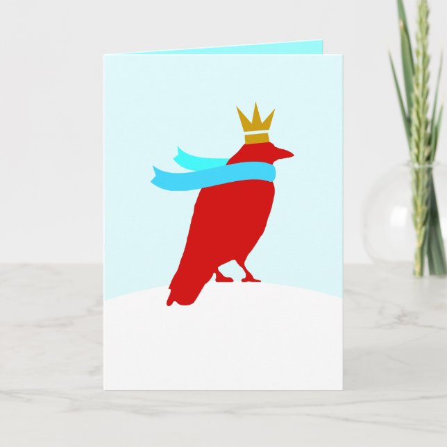 Cartão De Festividades Corvo Distanciante (Frente)