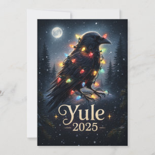Cartão De Festividades Corvo do Yule 2025