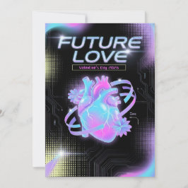 Cartão De Festividades Cosmic Romance Digital Love Valentine's Card