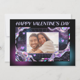 Cartão De Festividades Cosmic Romance Digital Love Valentine's Card