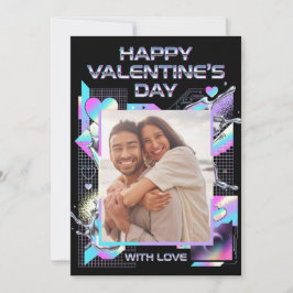 Cartão De Festividades Cosmic Romance Digital Love Valentine's Card