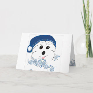 Cartão De Festividades Coton de Tulear Happy Hanukkah
